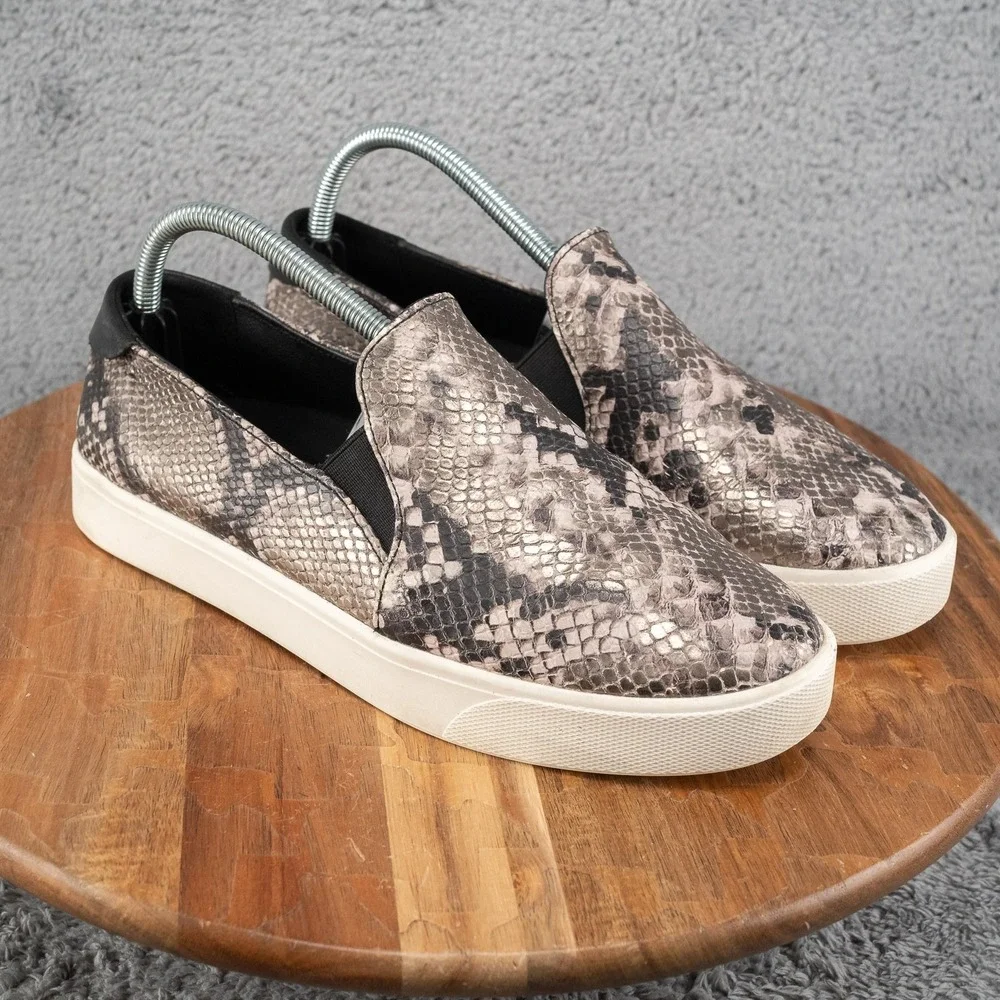 Cole Haan W19258 Womens Grand Series Slip On Shoes Sneakers Gray Snake 9.5‎ B